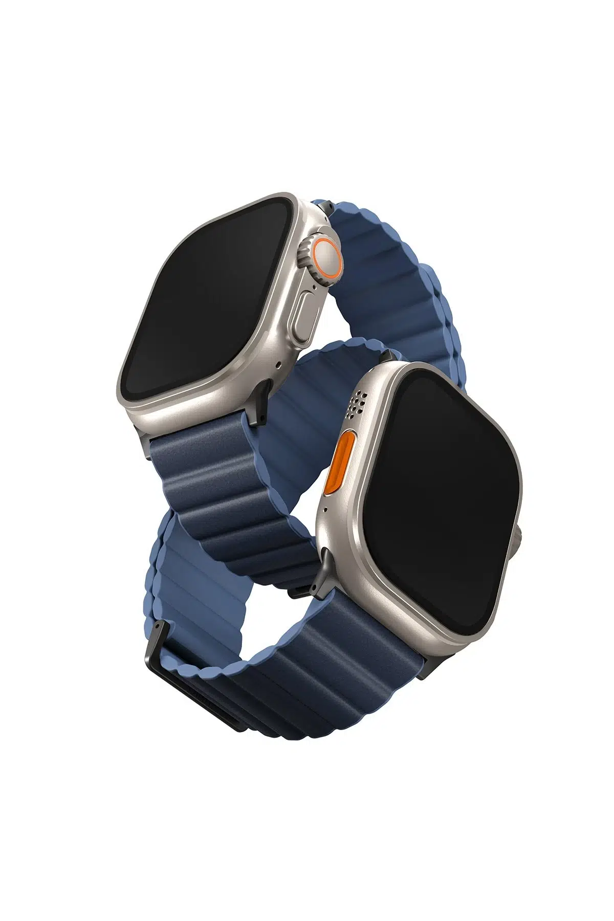 Uniq Apple Watch Ultra 49mm Revix Premium Reversible Manyetik Kordon - Koyu Mavi-Mavi