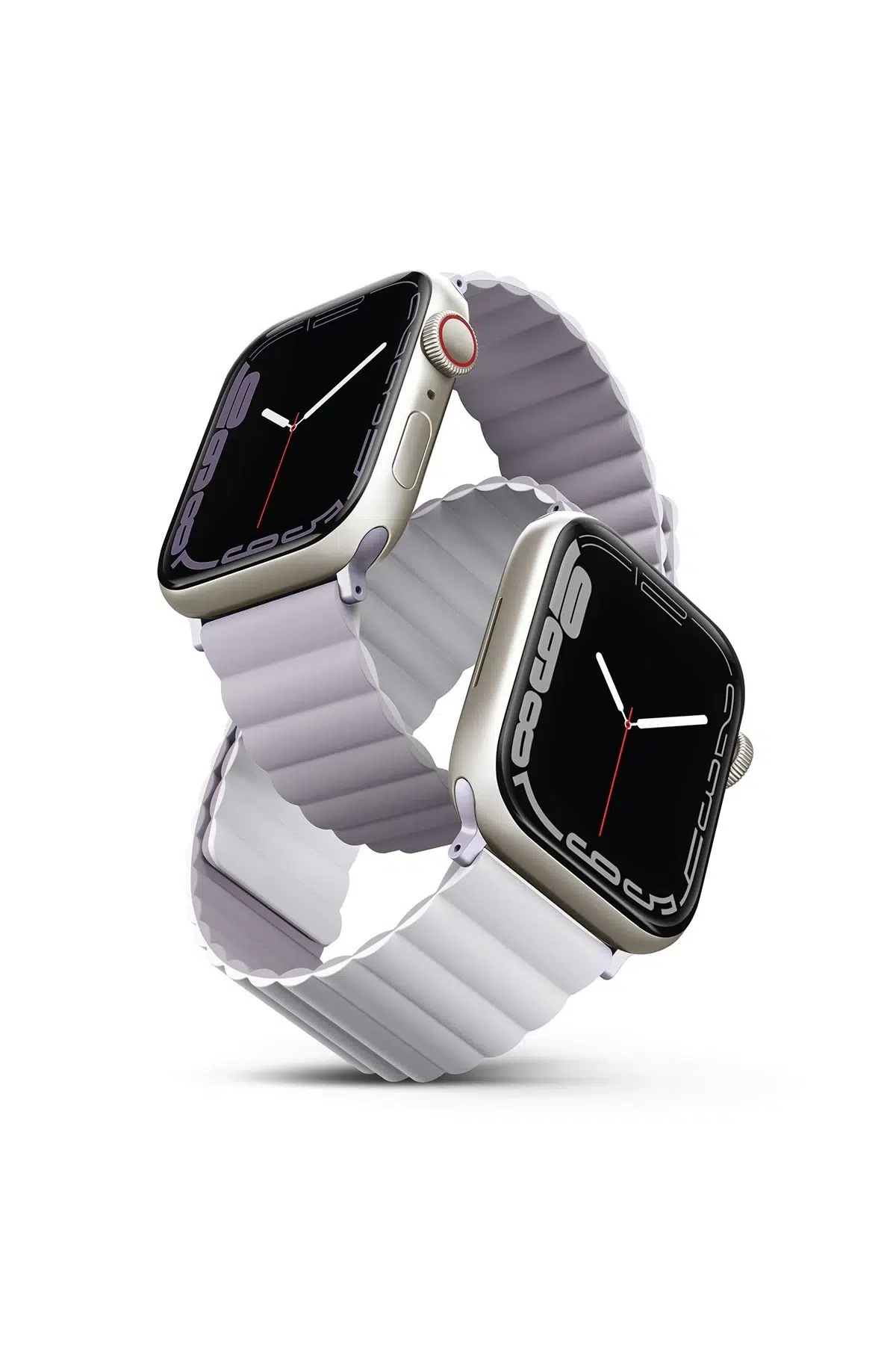 Uniq Apple Watch Ultra 49mm Revix Reversible Manyetik Kordon - Lila-Beyaz