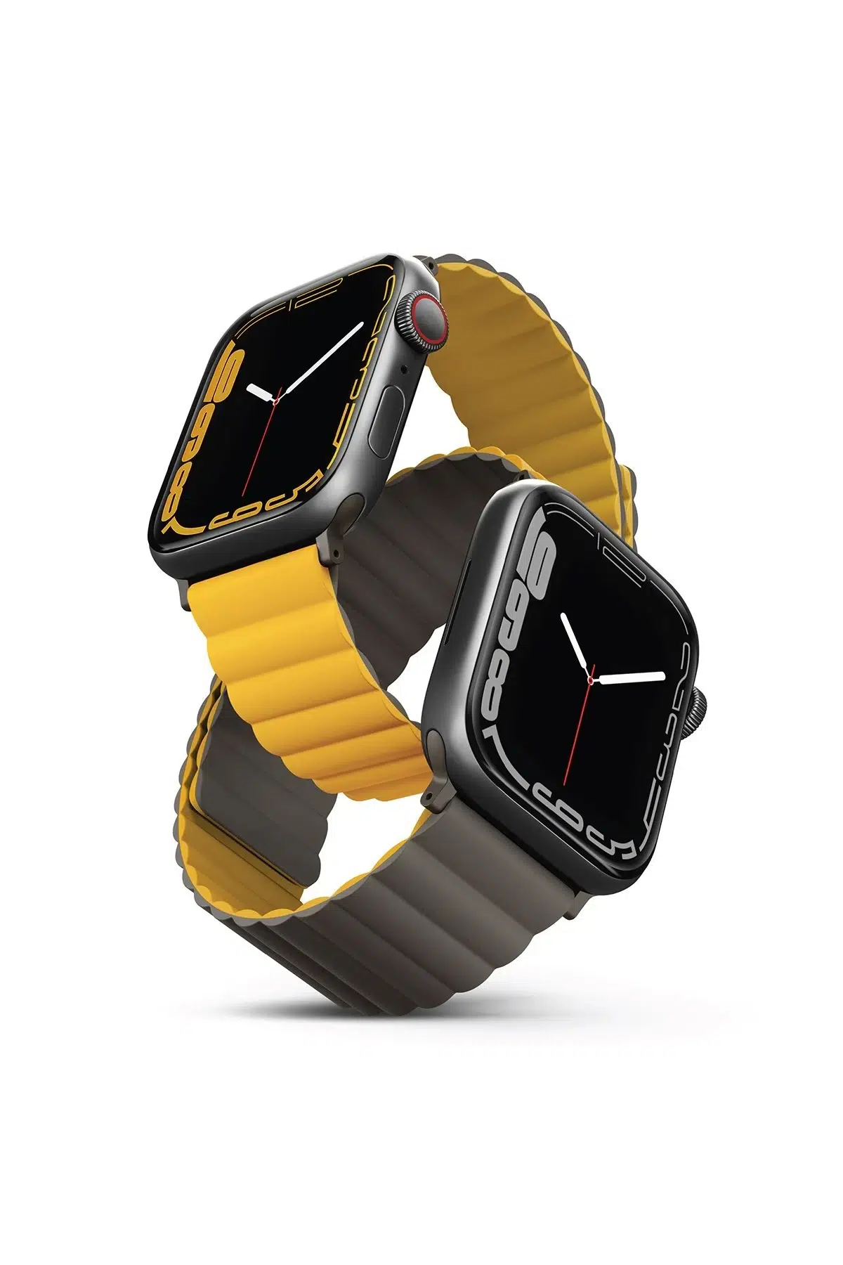 Uniq Apple Watch Ultra 49mm Revix Reversible Manyetik Kordon - Sarı-Koyu Yeşil
