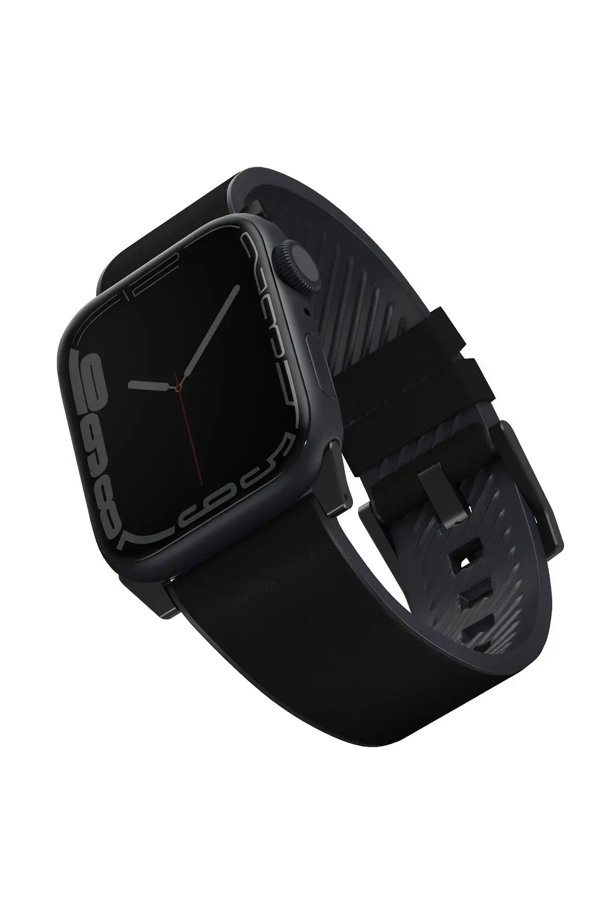 Uniq Apple Watch Ultra 49mm Straden Su Geçirmez Deri Kordon - Siyah