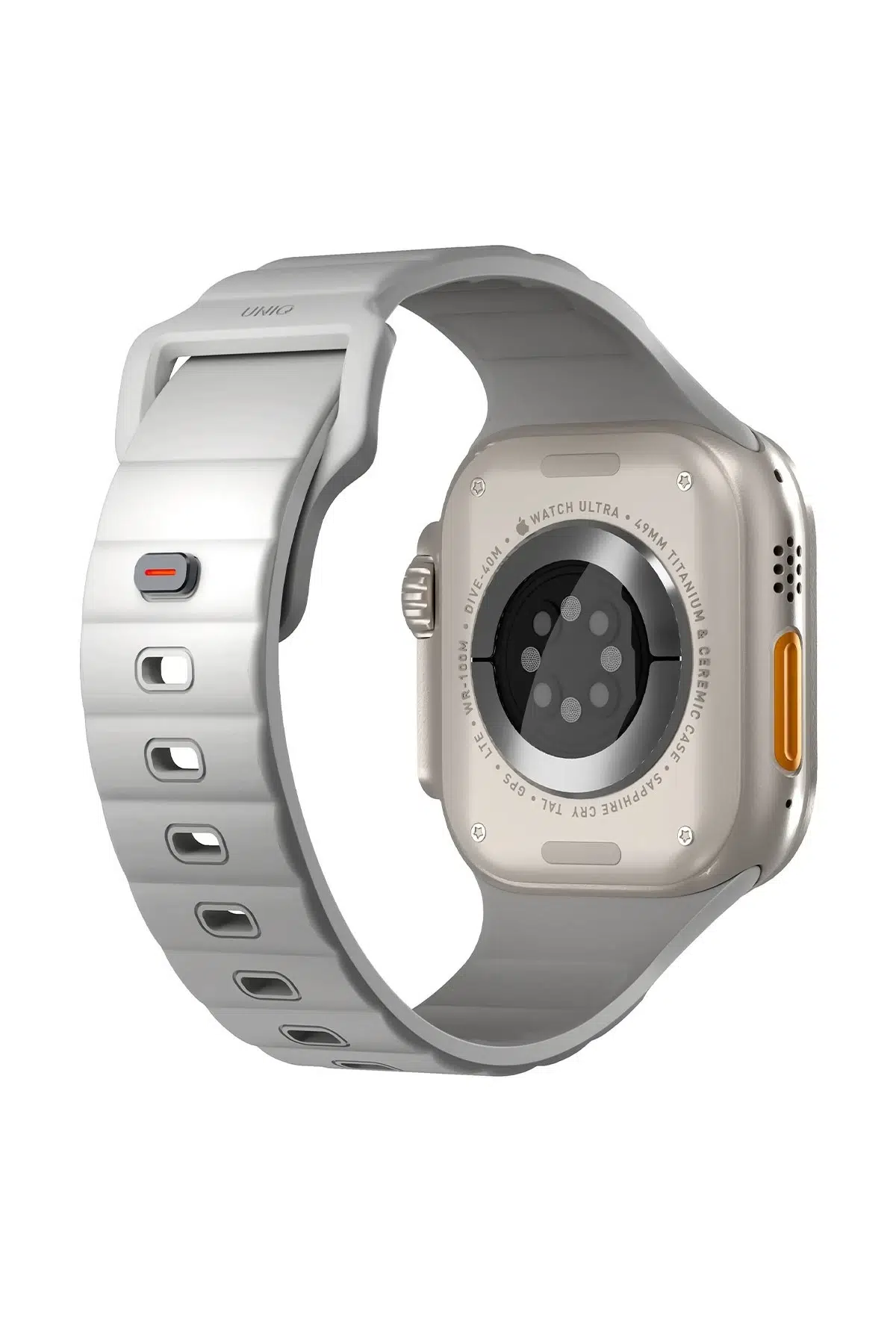 Uniq Apple Watch Ultra 49mm Stride FKM Silikon Kordon - Gri