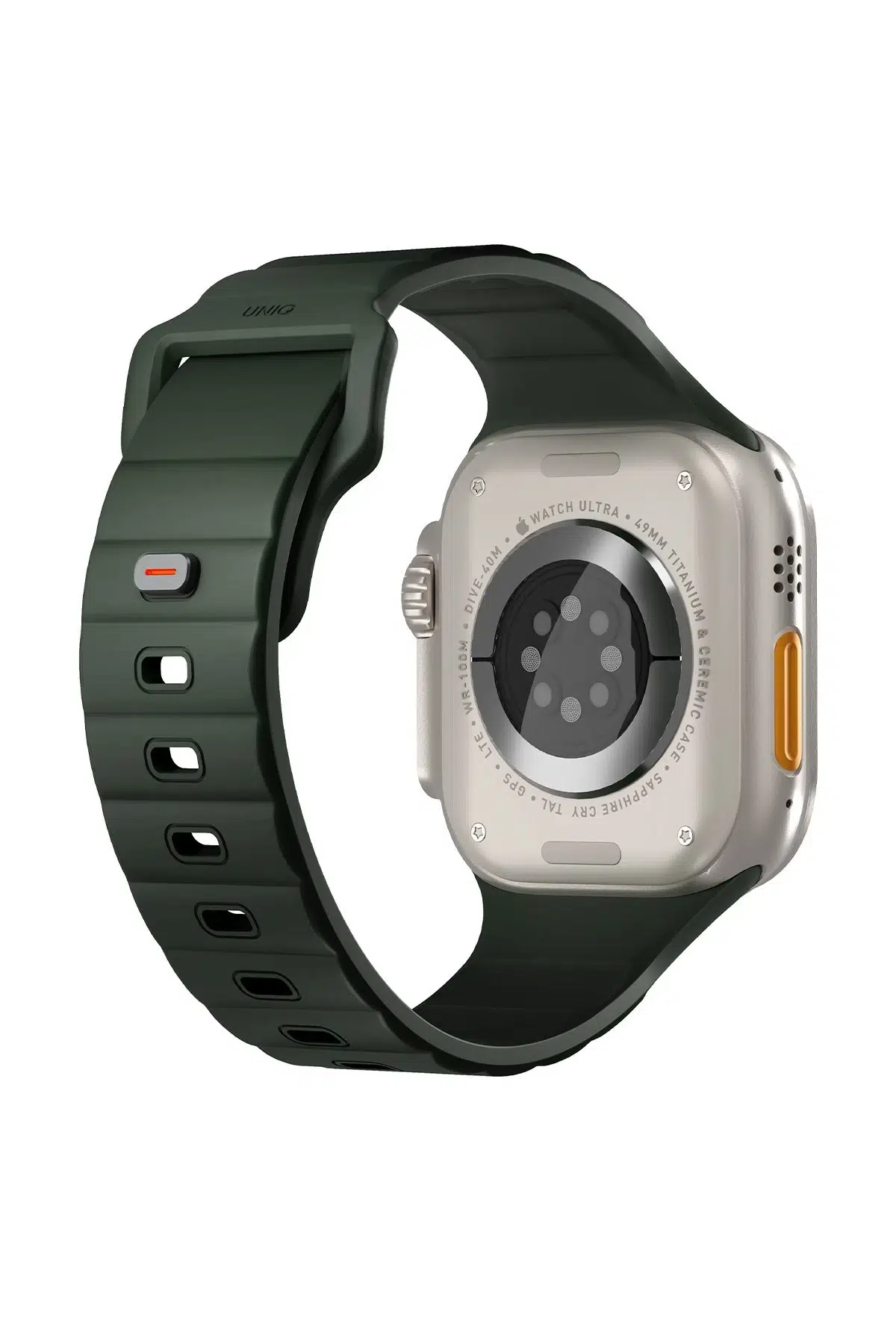 Uniq Apple Watch Ultra 49mm Stride FKM Silikon Kordon - Yeşil