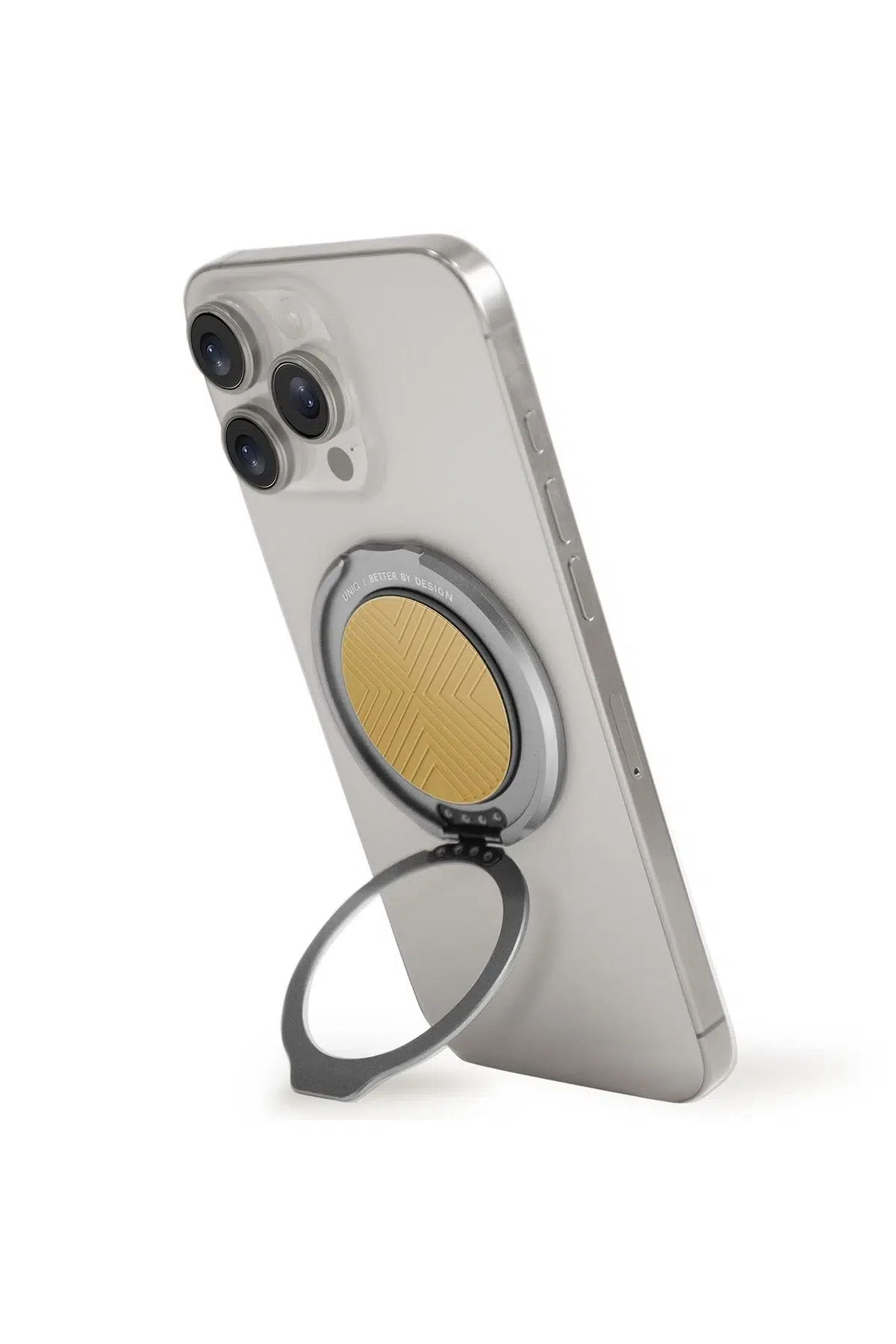 Uniq GripFit Classic 360 Manyetik Magsafe Kickstand Yüzük - Sarı