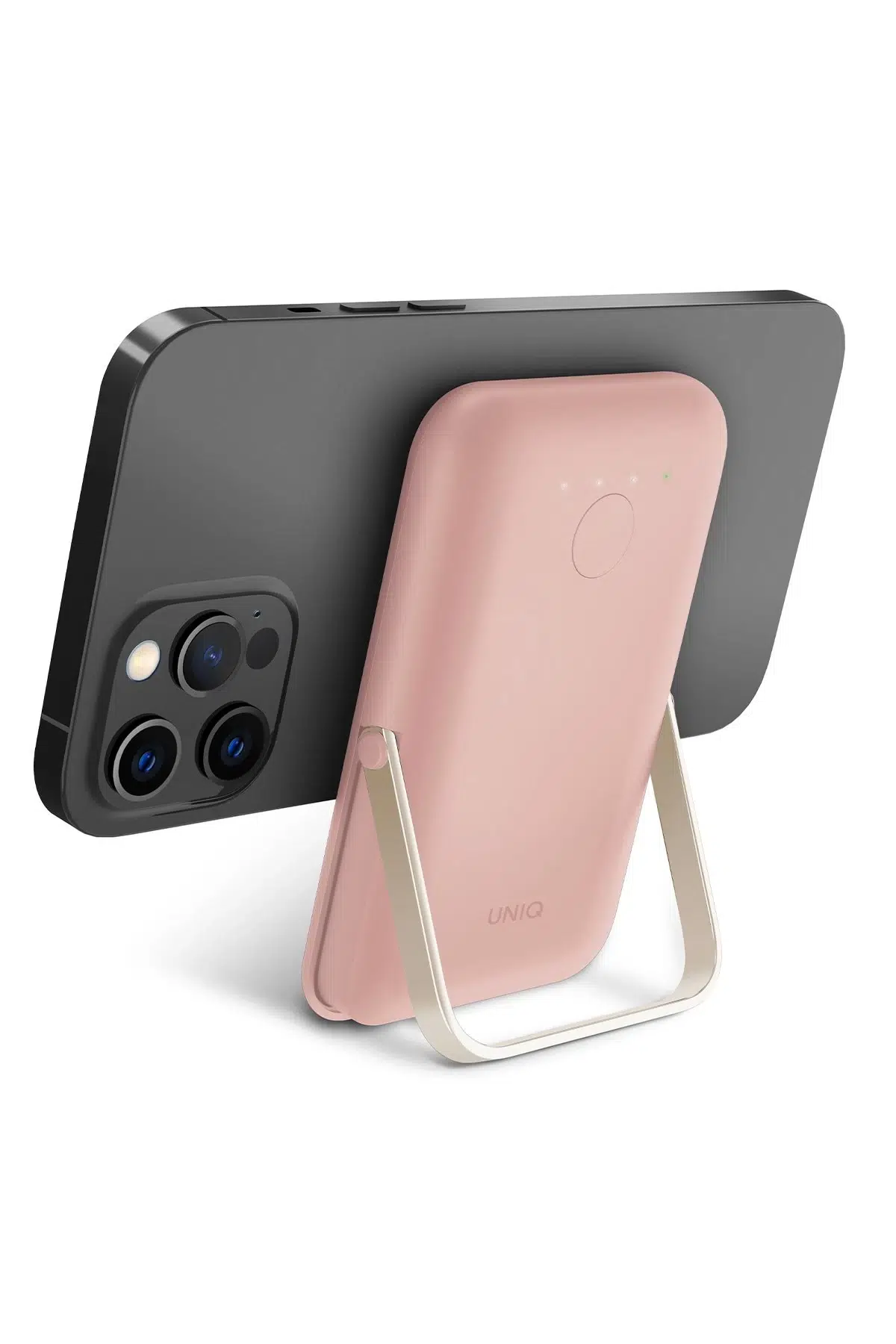 Uniq Hoveo 5.000mAh Manyetik PD Kablosuz Type-C Standlı Powerbank - Pembe