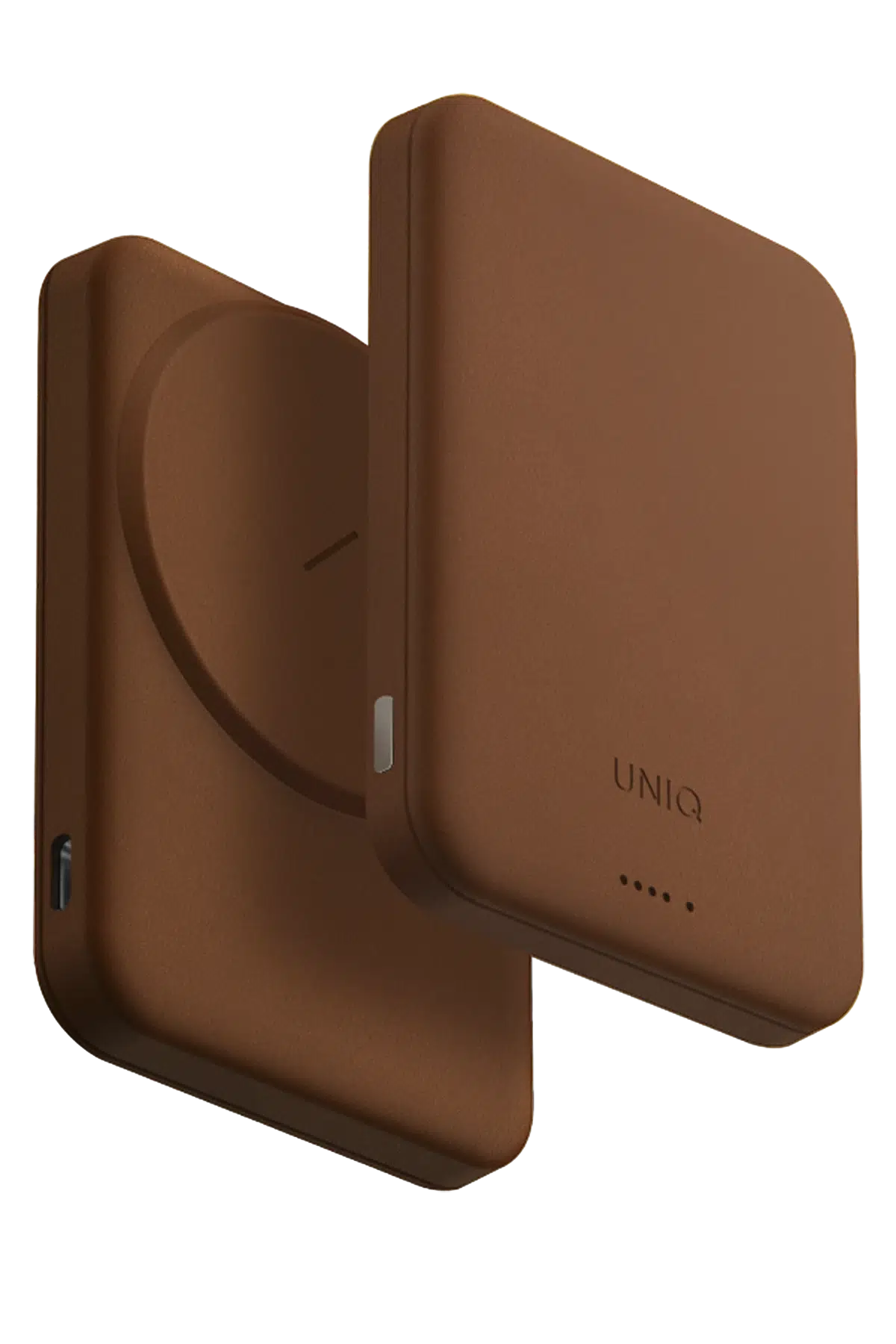 Uniq Lyden Lexa 5.000mAh Manyetik PD Kablosuz Type-C Powerbank - Kahverengi