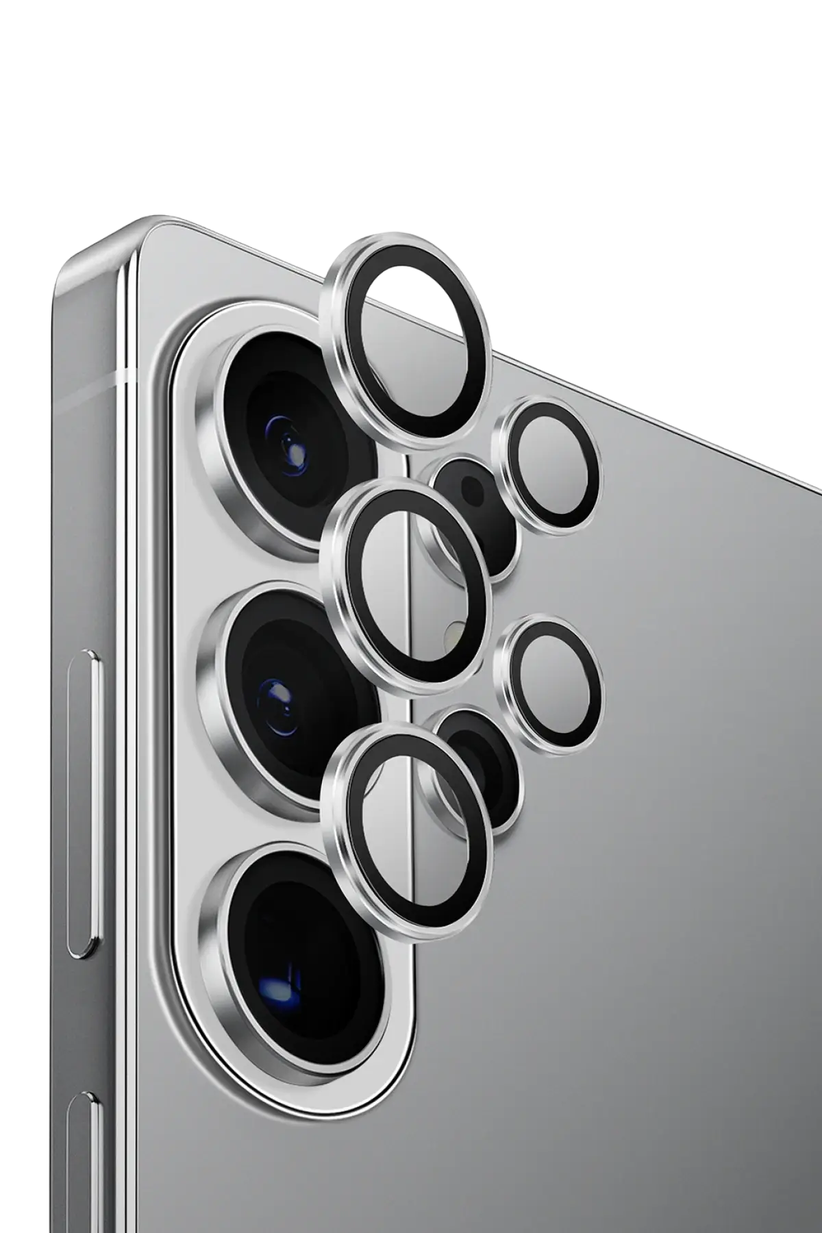 Uniq Samsung Galaxy S26 Ultra Optix Aluguard Kamera Lens Koruyucu - Gümüş
