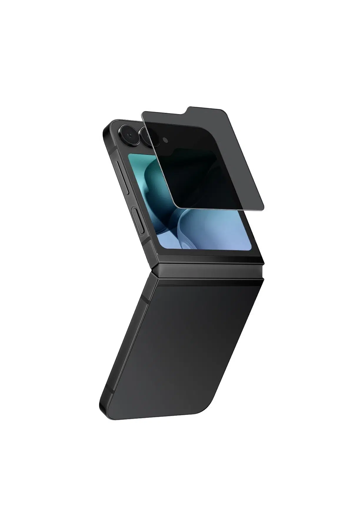 Uniq Samsung Galaxy Z Flip 6 Optix Hayalet Cam Ekran Koruyucu - Siyah