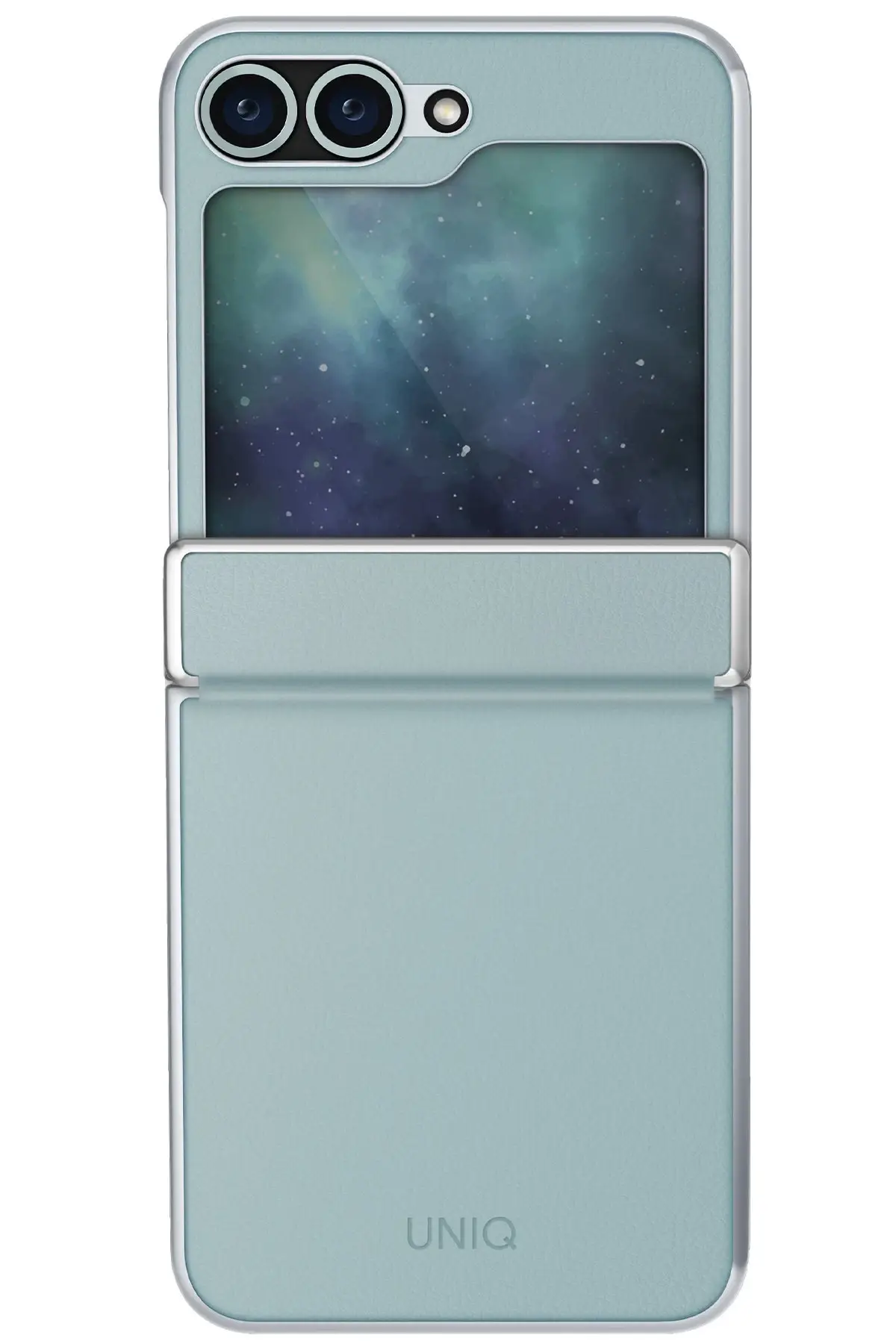 Uniq Samsung Galaxy Z Flip 6 Ora Katlanabilir Deri Kapak - Yeşil
