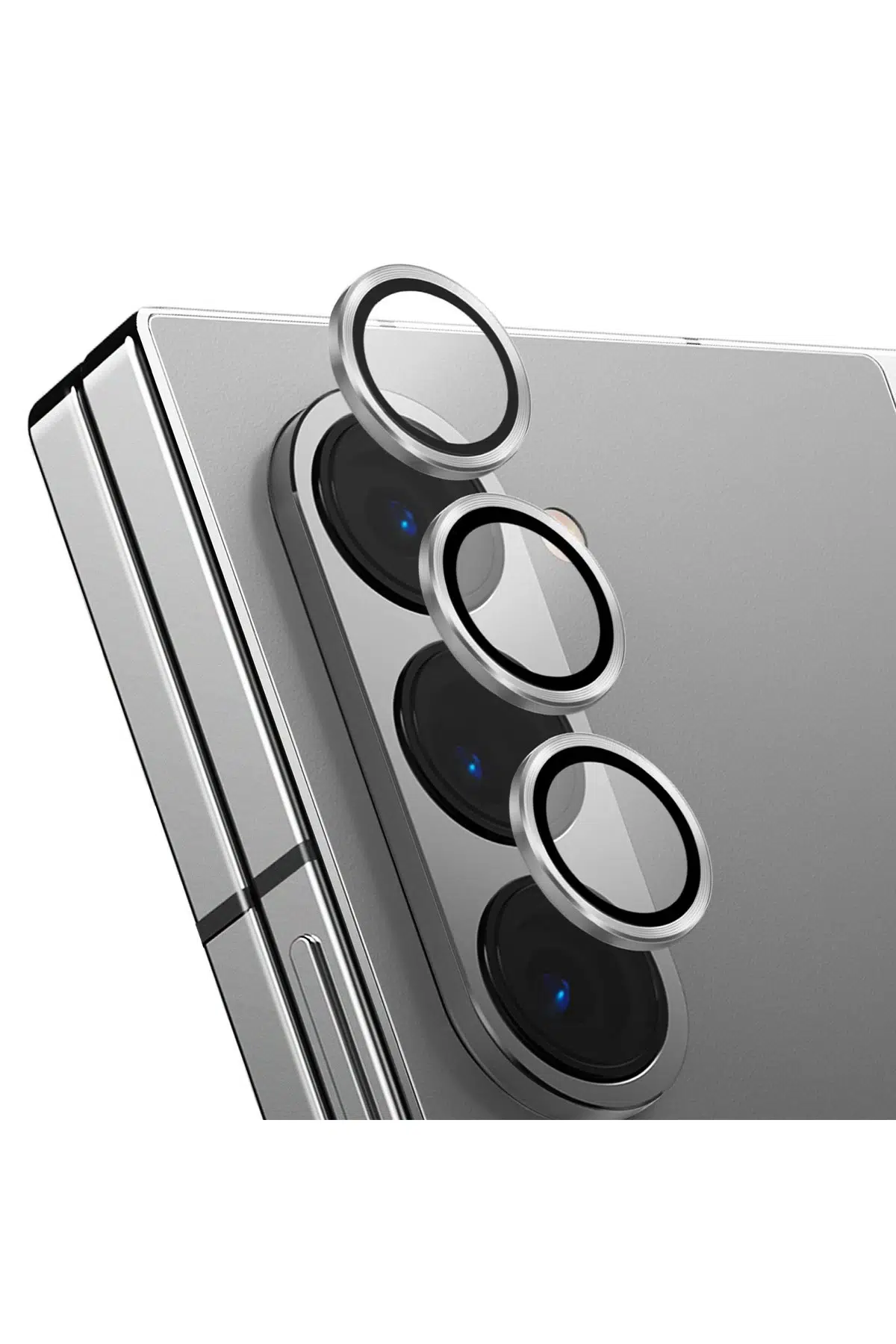 Uniq Samsung Galaxy Z Fold 6 Optix Alüminyum Kamera Lens Koruyucu - Gümüş
