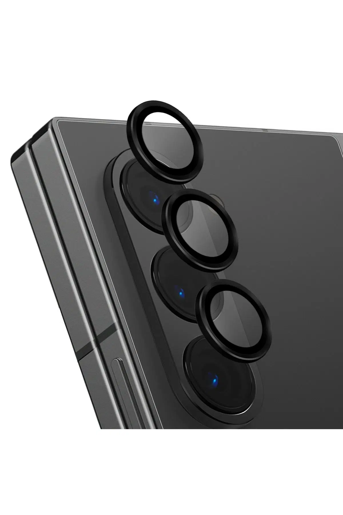 Uniq Samsung Galaxy Z Fold 6 Optix Alüminyum Kamera Lens Koruyucu - Siyah