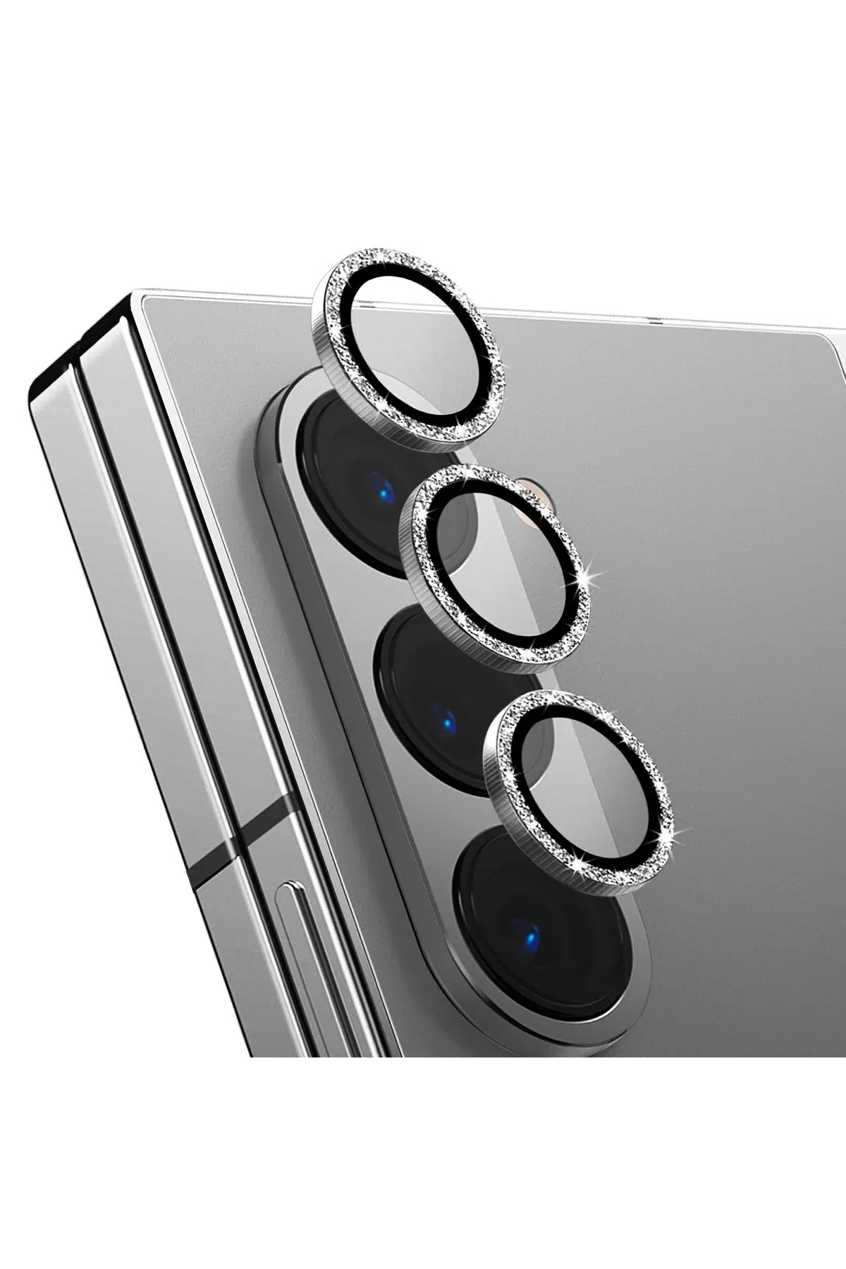 Uniq Samsung Galaxy Z Fold 6 Optix Simli Alüminyum Kamera Koruyucu - Beyaz