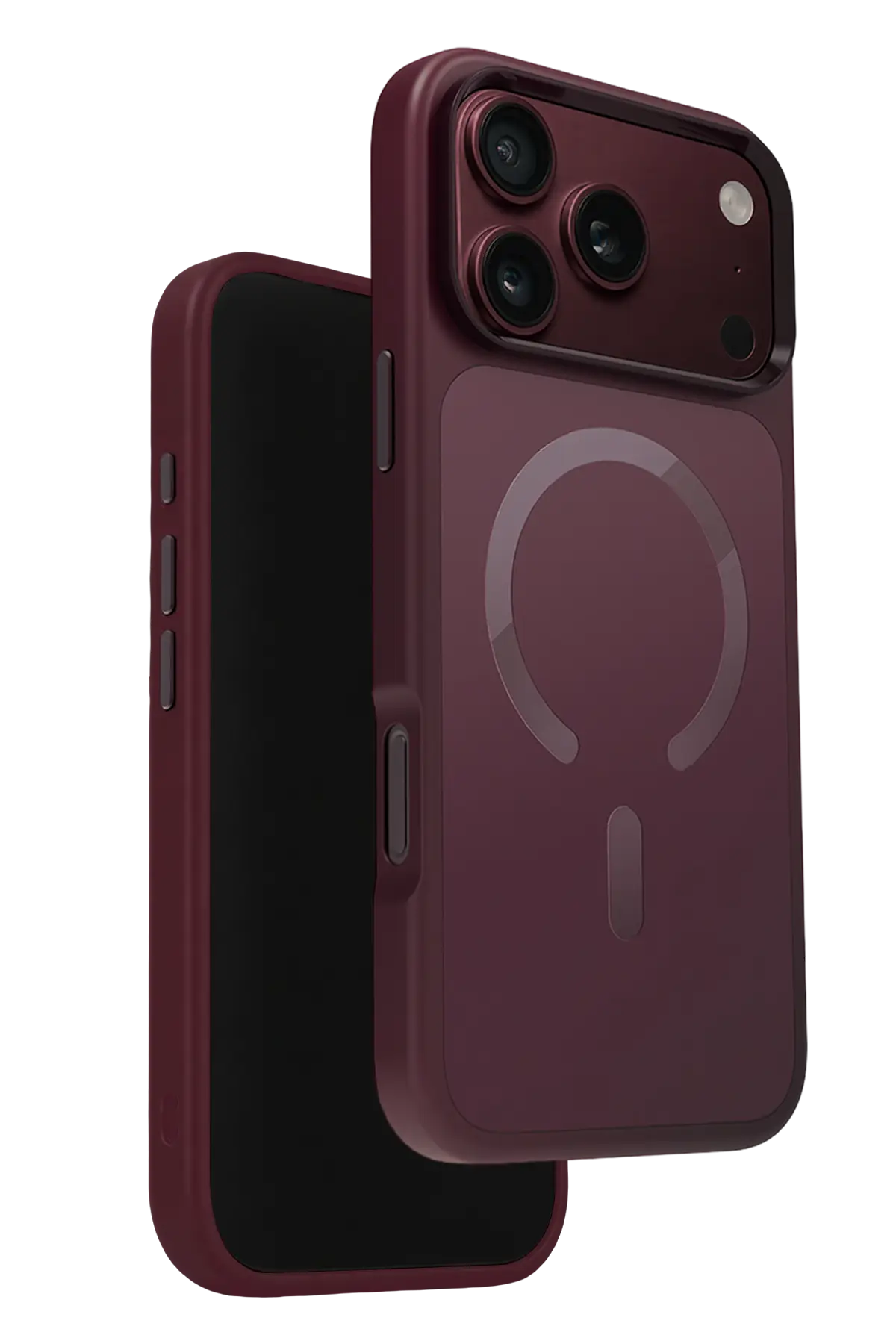 URR Apple iPhone 17 Pro Max/18 Pro Max IRIS Matte Pure Glass Magsafe Kapak - Bordo