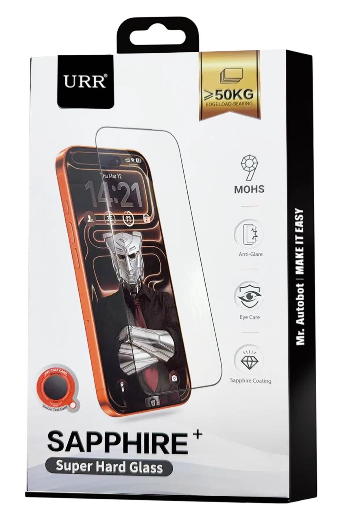 URR Apple ile Uyumlu iPhone 17 Pro Max Sapphire Plus Cam Ekran Koruyucu - Şeffaf