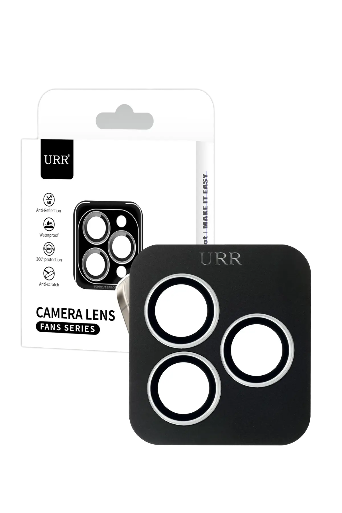 URR Apple iPhone 18 Pro Max Fan Series AR Kamera Lens Koruyucu - Gümüş