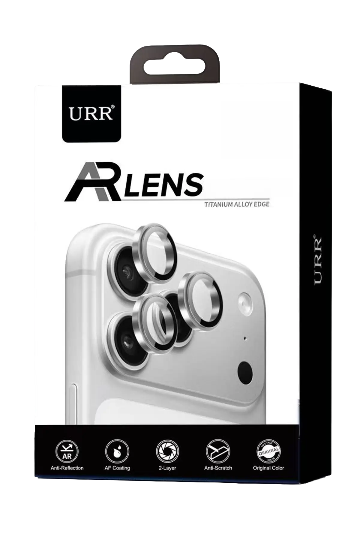 URR Apple iPhone 18 Pro Max Titanium Alloy AR Kamera Lens Koruyucu - Gümüş
