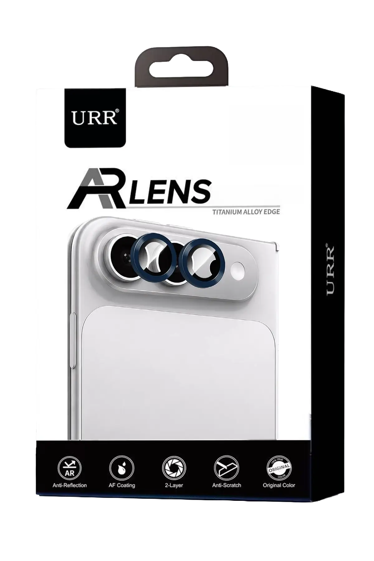 URR iPhone Duo Titanium Alloy AR Kamera Lens Koruyucu - Mavi