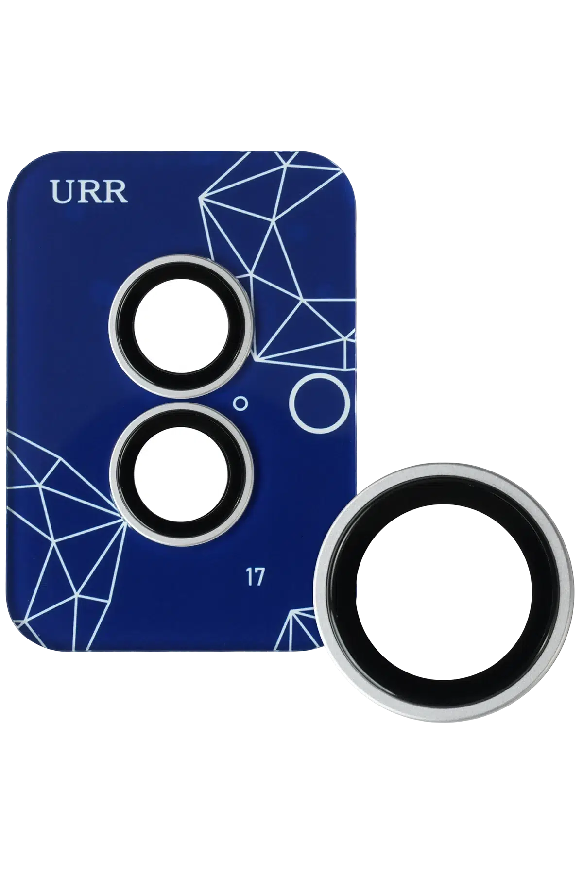 URR iPhone 17 Sapphire PVDSS Kamera Lens Koruyucu - Gümüş