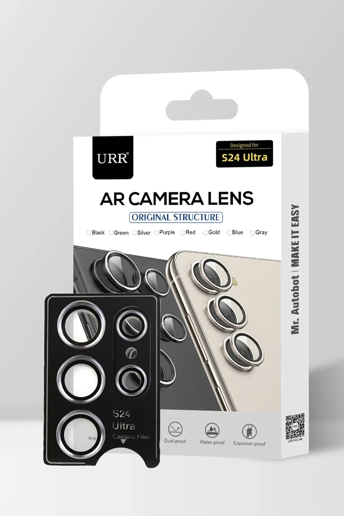 URR Samsung Galaxy S24 Ultra AR Kamera Lens Koruyucu - Derin Mor