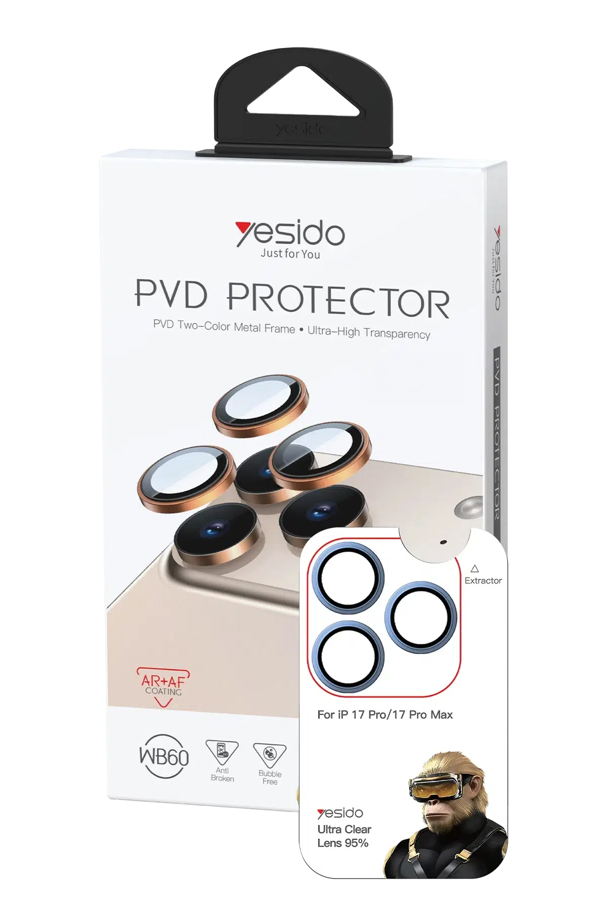 Yesido Apple iPhone 17 Pro Max WB60 Metal Kamera Lens - Lacivert