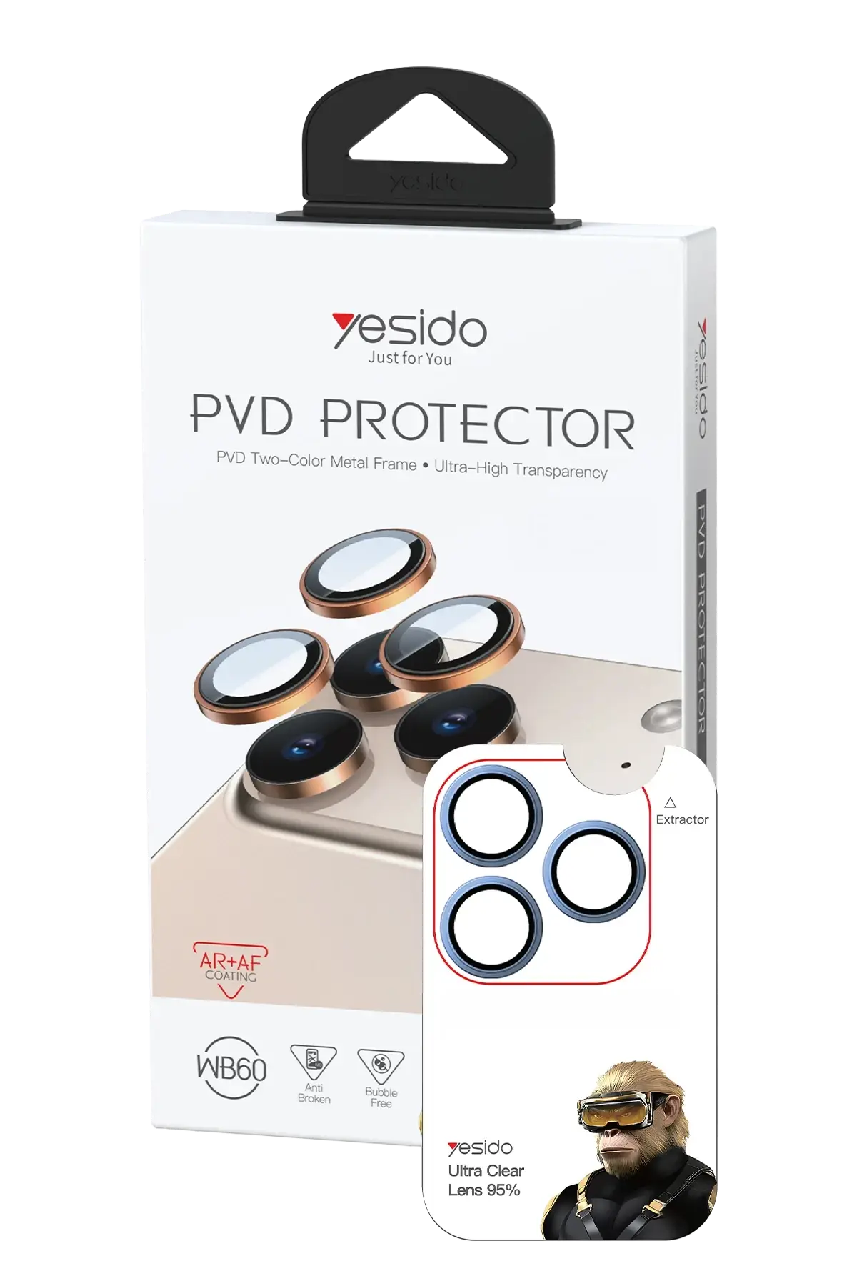 Yesido Apple iPhone 18 Pro Max WB60 Metal Kamera Lens - Sierra Blue
