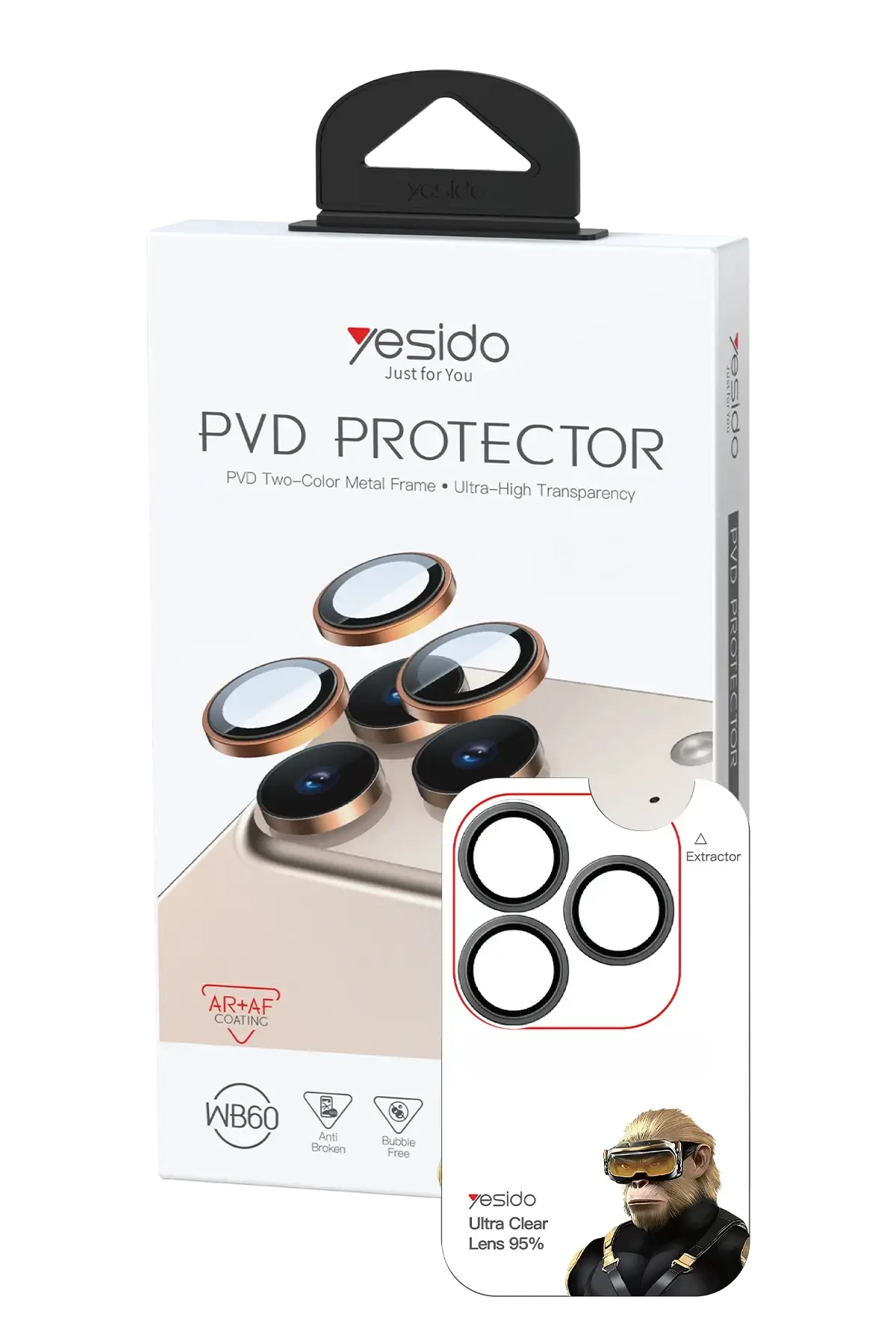 Yesido Apple iPhone 18 Pro Max WB60 Metal Kamera Lens - Siyah