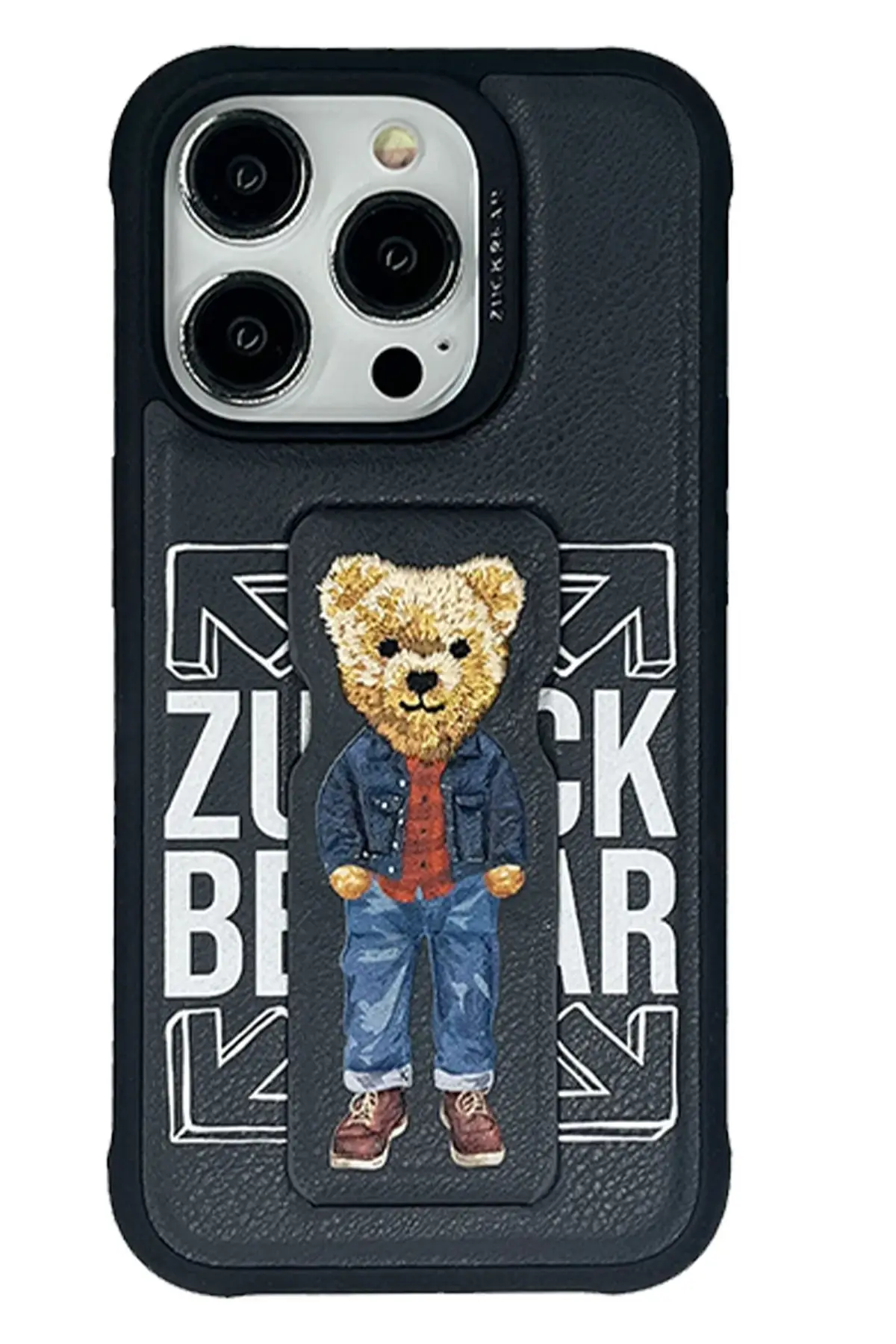 ZuckBear Apple iPhone 15 Pro Claude Standlı Kapak - Siyah
