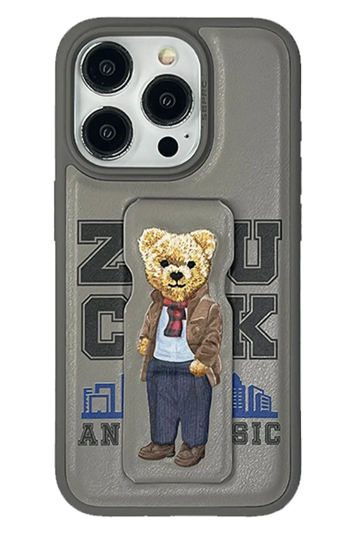 ZuckBear Apple iPhone 15 Pro Claude Standlı Kapak - Titan Gri