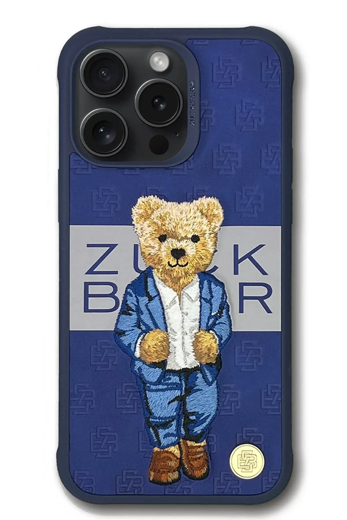 ZuckBear Apple iPhone 15 Pro Max Paris Gentleman Kapak - Suit