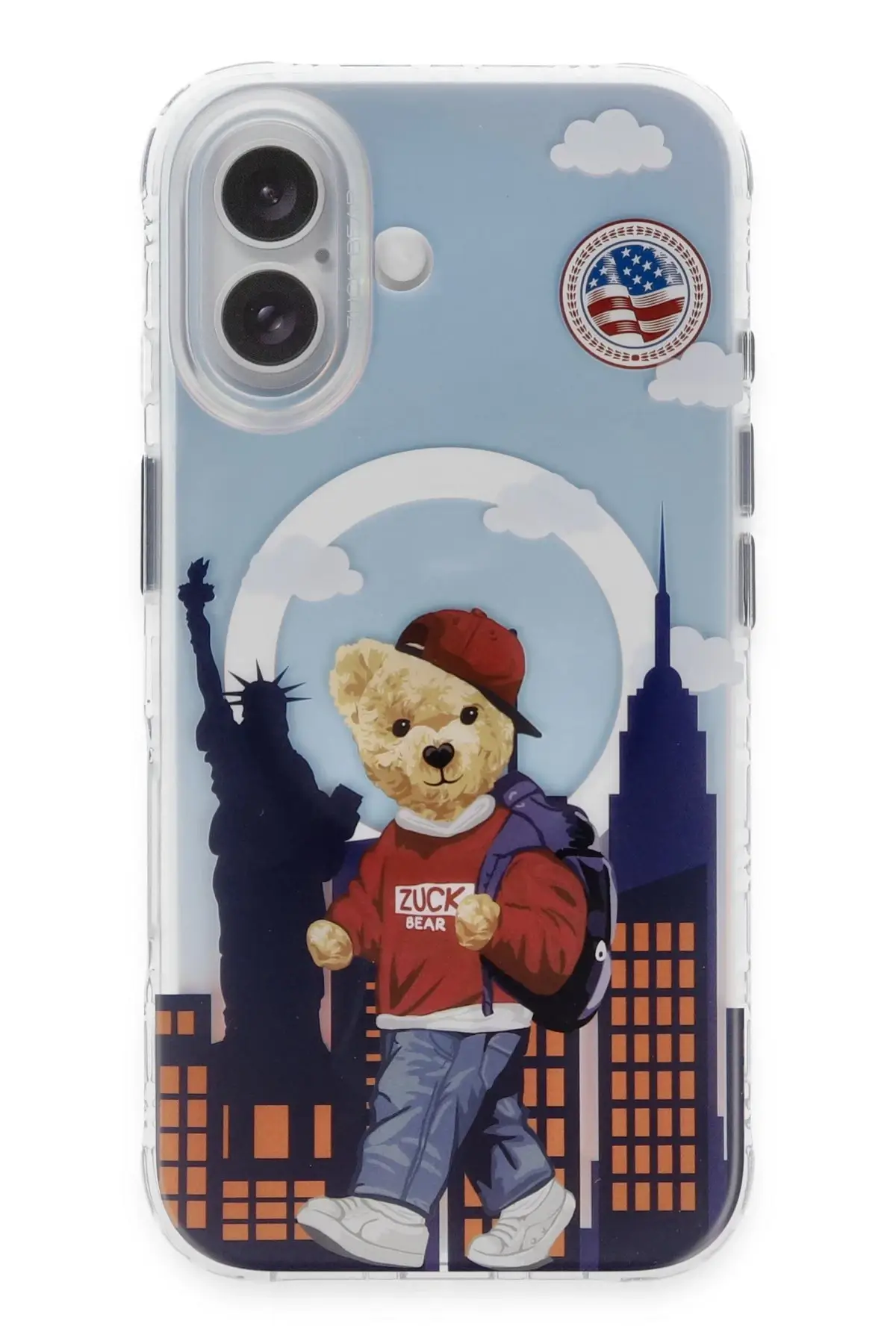 ZuckBear Apple iPhone 16 Darnell Frosted Laser Magsafe Kapak - New York