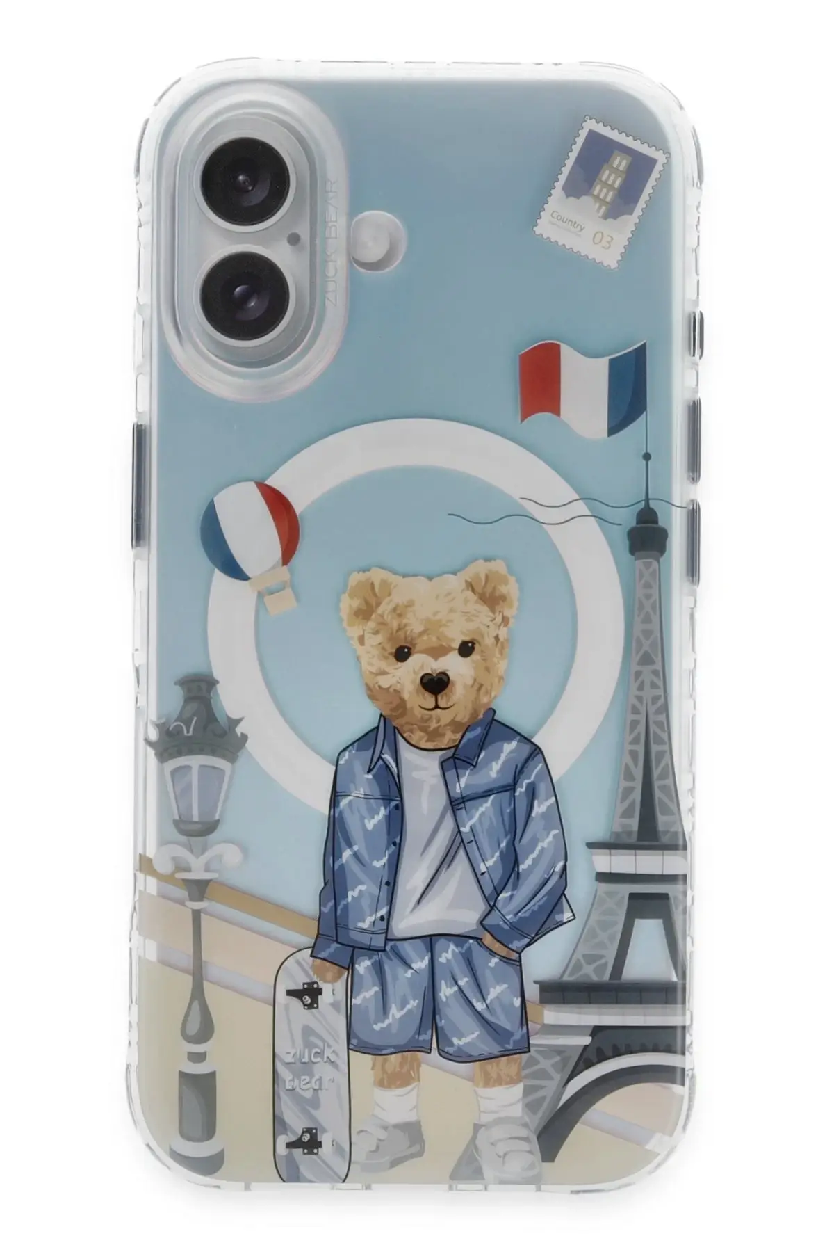 ZuckBear Apple iPhone 16 Darnell Frosted Laser Magsafe Kapak - Paris